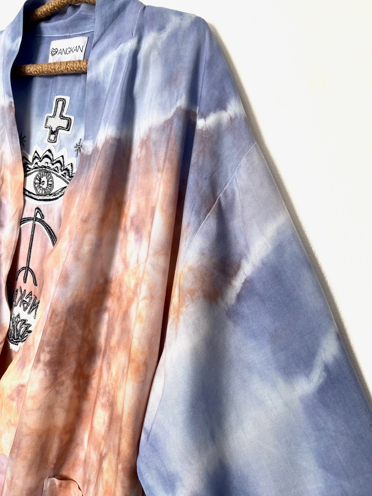 MAGIC LOTUS UNISEX KIMONO - Blue