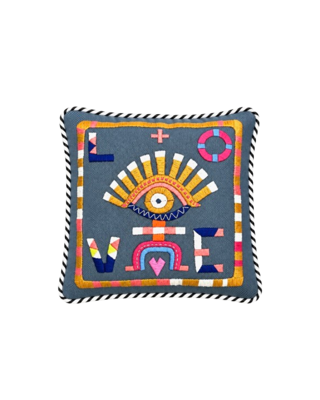 AMOR — Hand-Embroidered Talisman Cushion