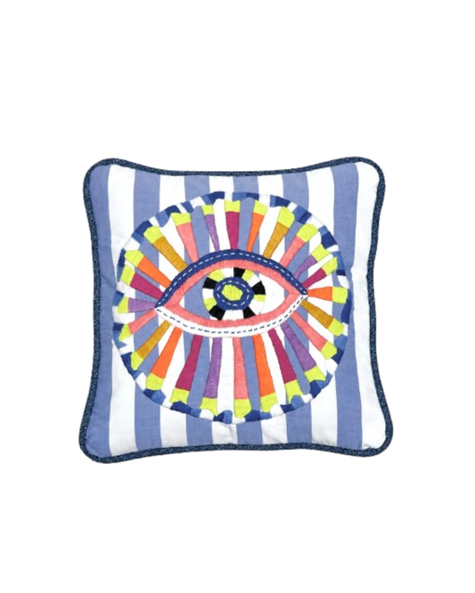 SOLARE — Hand-Embroidered Talisman Cushion