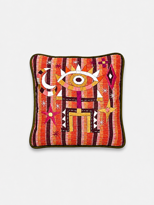 COSMIC — Hand-Embroidered Talisman Cushion