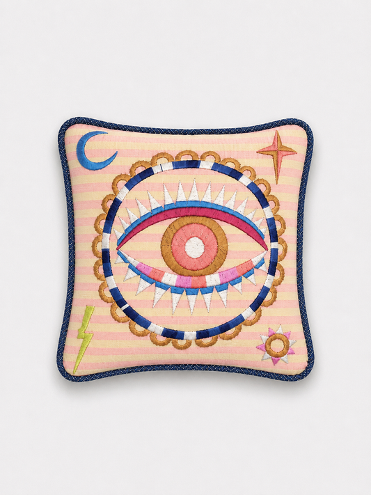 MATA — Hand-Embroidered Talisman Cushion