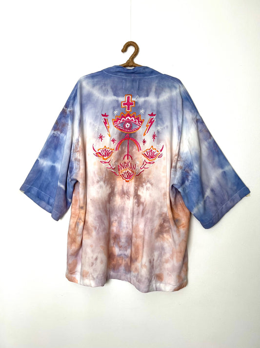 MAGIC LOTUS UNISEX KIMONO - Orange